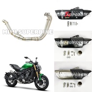 BENELLI 752S 752 S 51MM EXHAUST MANIFOLD & MUFFLER BOX AKA SC FULL SYSTEM HEADER STAINLESS STEEL SLI
