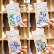 [STHM Stationery] - Set of 24 Vintage stamp stickers to decorate notebooks with many themes (Ghibli,
