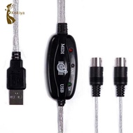 [kokiya] Laptop USB to MIDI Interface Cable Music Keyboard Adapter Converter Cable