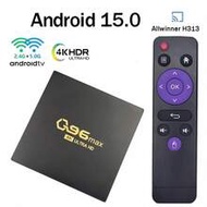 A Q96 Max Android 15.0 TV Box Allwinner H313 Quad-Core 64-Bit HD 4K WiFi 5G 4G Media Player Smart Se