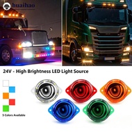 HUAIHAO 1Ps 12-24V Truck LED Side Marker Light Trailer Marine Round Eye Clearance Lamp Indicator Wat