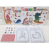 CUTE COLOURING BOOK WITH 92 STICKERS (1PCS)