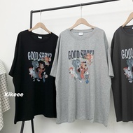 Ready Stock.. kikeee 3 Colors 🛒 GOOD SHOT Cartoon Comics  | Short Sleeve Large Version Short Tee Big