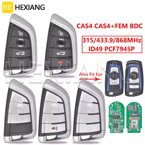 HE ID49 PCF7945P 315/433.9/868MHz Support CAS4 CAS4+ FEM BDC Upgrade Car Remote Key For BMW 1 3 5 7 