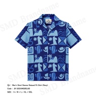 John Henry เสื้อเชิ้ตแขนสั้นผู้ชาย รุ่น Mens Short Sleeves Relaxed Fit Shirt (Navy) Code: JH S225MSS