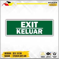 SIGN STICKER SIGN EVACUATION EXIT ROUTE