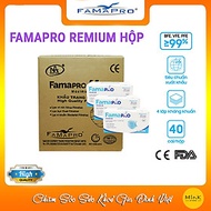 [ THÙNG-FAMAPRO REMIUM ] - Khẩu trang y tế cao cấp 4 lớp kháng khuẩn Famapro Premium - 99% Lọc Khuẩn, Bụi, Virus (40 cái/ hộp)