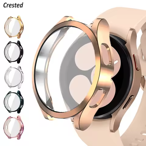 Case for samsung Galaxy watch 5/4 classic 46mm/42mm TPU Plated all-around bumper cover Screen protec