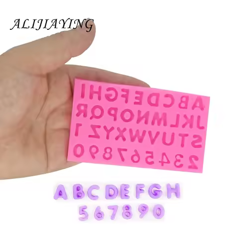 DIY Number letter Fondant Silicone Mould Cake Decoration Sugar Tools Baking Sugarcraft chocolate cla