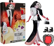 Disney Villains Cruella De Vil Fashion Doll, Accessories and Removable Clothes, Disney Villains Toy 