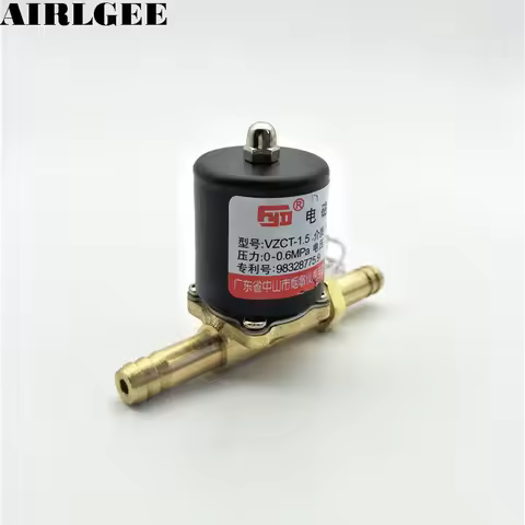 VZCT-1.5 Brass 2 Way Argon arc Welding Machines Solenoid Valve 0-0.6Mpa Air Water Oil Valve DC24V AC
