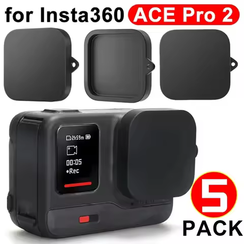 For Insta360 Ace Pro 2/Ace Pro Lens Protective Cover Shell Soft Silicone Anti-scratch Dust-proof Cam