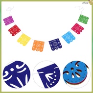 🎄 Mexican Felt Bunting Flags for Fiesta Decoration Colorful Multi Color Party Banner