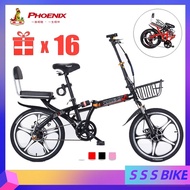 Phoenix Foldable Bicycle 7-speed Variable Speed Bicycle High-carbon Steel Folding Bike Subway Travel Foldable Bike d311