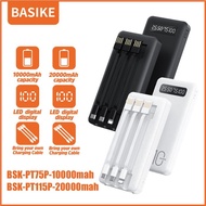 Powerbank 20000mah atau10000mah BASIKE Dengan 3 kabel pengisi daya