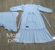 Set dress muslim anak perempuan Gamis anak perempuan putih bersih baju manasik hajifashion muslim an
