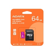 [五入組] ADATA 威剛 Premier microSDHC UHS-I U1 64G 記憶卡 (紫卡附轉卡)