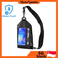 SG Stock WaterProof PVC Beach Touch Sensitive Transparent Cross Body Shoulder Chest Phone Handphone Sling Pouch Bag