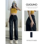Guguno women's wide-leg jeans (women's jeans, women's jeans, women's lace pants, women's jeans)