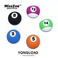 Miss Zoe Jibbitz Cartoon billiard shoe buckle size 8 ball shoe accessories