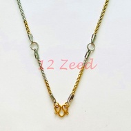 Necklace With 3 Amulets 2 Kings Braided Pattern Size 3 Mm Laser Gold Work 1 Genuine stainless Steel 