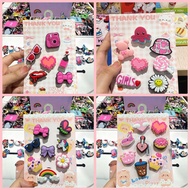 DIY Shoe Accessories Cross Shoe Buckle Y2K Sweet Cool Pink Trendy Red Lip Accessories Shoes Flower S