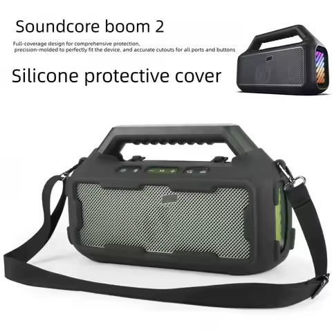 Silicone Protective Case for Soundcore Boom 2 Speaker Dust-proof and Shock-resistant Protective Acce