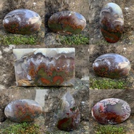 Moss agate trenggalek stone high quality original natural losstune moss agate stone/ moss agate ston