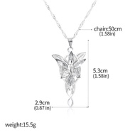 Movie The Lord Arwen Evenstar Necklace Elf Princess Arwen Twilight Star Crystal Pendant Necklaces fo