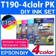 EPSON DIY INK SET T190 4color Pack(Black/cyan/magenta/yellow)