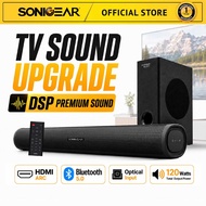 SonicGear StudioBar 600HD DSP 120W Bluetooth TV Sound Bar Speaker  | HDMI ARC | Home Theater | Movie