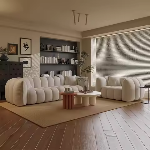 Medieval Cream Style Single Lazy Sofa Living Room Bedroom Pumpkin Leisure Sofa Chair Sofa Set Living