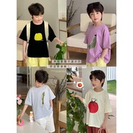 Coolbo 2025 New Kids Top Cartoon Kids T-Shirt Boy White Shirt Boy Shirt Vintage Boy Shirt