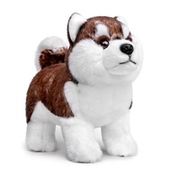 ZHONGXIN MADE Siberian Husky Plush Toy - Realistic 11" Brown Standing Siberian Husky Puppy Dog Stuff