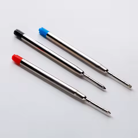 20pcs L:3.9 In Ballpoint Pen Refills for Parker Pens Medium Point Blue Red Black Ink Rods for Writin