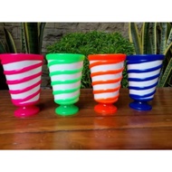 2 Pcs Plastic Screw Cups Juice Cups
