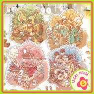 Chenpi Rose 3D stickers new model decorative stickers, 3D landscape stickers, sticky house landscape