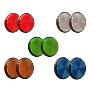 Set of 2 reflective mica 6cm round + L plate (choose color)