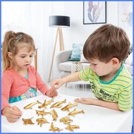Sea Animal Toys Desktop Gold Sea Animal Model Sea Animal Figures Model Toys for Toddler Educational 