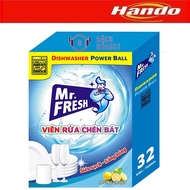 Hộp 32 viên rửa chén bát Mr.Fresh Hando Hương Chanh HD150