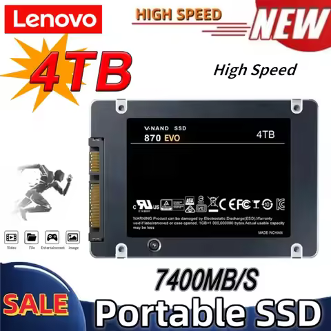 Lenovo 4TB Solid State Disk SSD 870 EVO 1TB 2TB Internal HDD Hard Drive Sata3 2.5 Inch For Laptop Mi