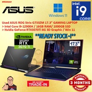 #RG066 USED ASUS ROG STRIX G733 Gaming Laptop intel i9-12900H 16GB 1TB SSD NVIDIA RTX3070Ti RTX 3070
