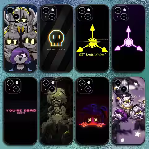 Game M-Murder N V J Drones Phone Case For 11 12 13 14 15 16Pro Max Mini Plus Classic Black Soft Shel