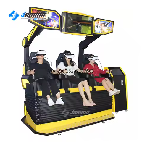 3 Players Virtual Reality Motion 9D VR Cinema Newest Simulator Game Roller coaster Special Effects C