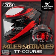 KYT TT-COURSE TTC Miles Morales Spiderman Marvel Co-Branded Full-Face Helmet Yaoma