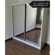 2023 Model RH2800 8ftx8ft ✔️ Full White ✔️ Full Mirror ✔️ Sliding Doors Wardrobe ✔️ 8ft Lenght ✔️ 8f