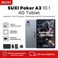 SUXI Poker A3 10.1" android Tablet  12+128GB 4G kids Dual Speakers & AI Assistant, IPS Screen