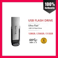 Sandisk Ultra Flair 128GB/256GB/512GB USB 3.0 Flash Drive (Speed Up to 150MB/s) Y1