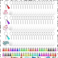 350Pcs Acrylic Clear Keychain Blanks for Vinyl with Blanks, Tassels, Jump Rings, Keychain Rings for 