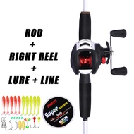 FRRTC Fishing Rod and Reel Set 1.65M/1.8M 5.5/6 Feet Casitng Set Left Right Hand Fishing Reel Freshw